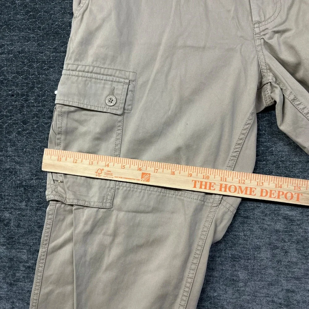 The North Face Cargo Pants Mens 36 Beige Good Utility Hiking Flat Front Cotton